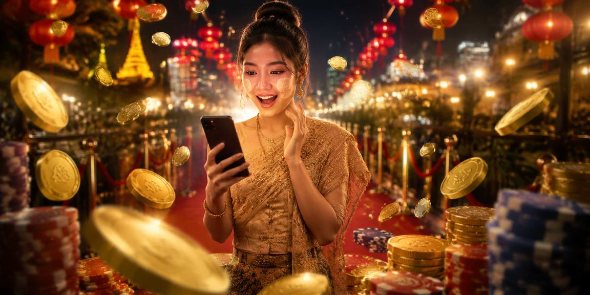 ရန်ကုန်မြို့ ညအချိန်တွင် မိုဘိုင်းကာစီနို အသုံးပြုနေသူ